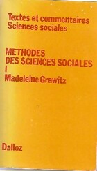  Achetez le livre d'occasion Méthodes des sciences sociales Tome I sur Livrenpoche.com 