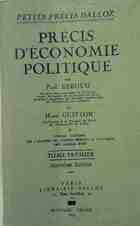  Achetez le livre d'occasion Precis d'économie politique Tome I sur Livrenpoche.com 