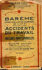  Achetez le livre d'occasion Barème pour l'évaluation sommaire de l'IPP résultants accidents du travail sur Livrenpoche.com 