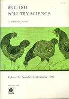  Achetez le livre d'occasion British poultry science volume 37, n°5 sur Livrenpoche.com 
