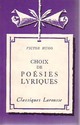  Achetez le livre d'occasion Choix de poésies lyriques de Victor Hugo sur Livrenpoche.com 