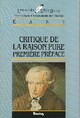  Achetez le livre d'occasion Critique de la raison pure (1ère préface) de Emmanuel Kant sur Livrenpoche.com 
