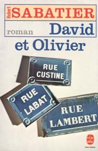  Achetez le livre d'occasion David et Olivier de Robert Sabatier sur Livrenpoche.com 
