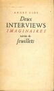  Achetez le livre d'occasion Deux interviews imaginaires / Feuillets de André Gide sur Livrenpoche.com 