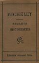  Achetez le livre d'occasion Extraits historiques  de Jules Michelet sur Livrenpoche.com 