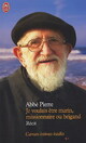  Achetez le livre d'occasion Je voulais être marin, missionnaire ou brigand de Abbé Pierre sur Livrenpoche.com 