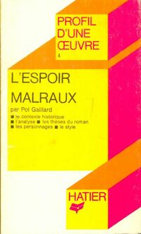  Achetez le livre d'occasion L'espoir de André Malraux sur Livrenpoche.com 