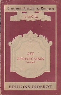  Achetez le livre d'occasion Les provinciales (extraits) de Blaise Pascal sur Livrenpoche.com 