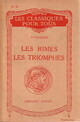  Achetez le livre d'occasion Les rimes / Les triomphes de François Pétrarque sur Livrenpoche.com 