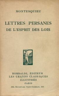  Achetez le livre d'occasion Lettres persanes / De l'esprit des lois de Charles De Montesquieu sur Livrenpoche.com 