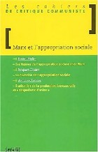  Achetez le livre d'occasion Marx et l'appropriation sociale sur Livrenpoche.com 