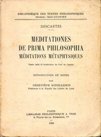  Achetez le livre d'occasion Meditationes de prima philosophia de René Descartes sur Livrenpoche.com 