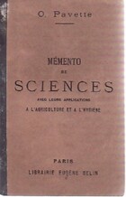 Achetez le livre d'occasion Mémento de sciences avec leur applications. A l'agriculture et à l'hygiène sur Livrenpoche.com 