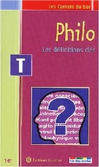  Achetez le livre d'occasion Philo Terminale. Les définitions clés sur Livrenpoche.com 