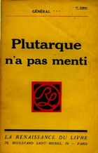  Achetez le livre d'occasion Plutarque n'a pas menti sur Livrenpoche.com 