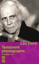  Achetez le livre d'occasion Testament phonographe de Léo Ferré sur Livrenpoche.com 
